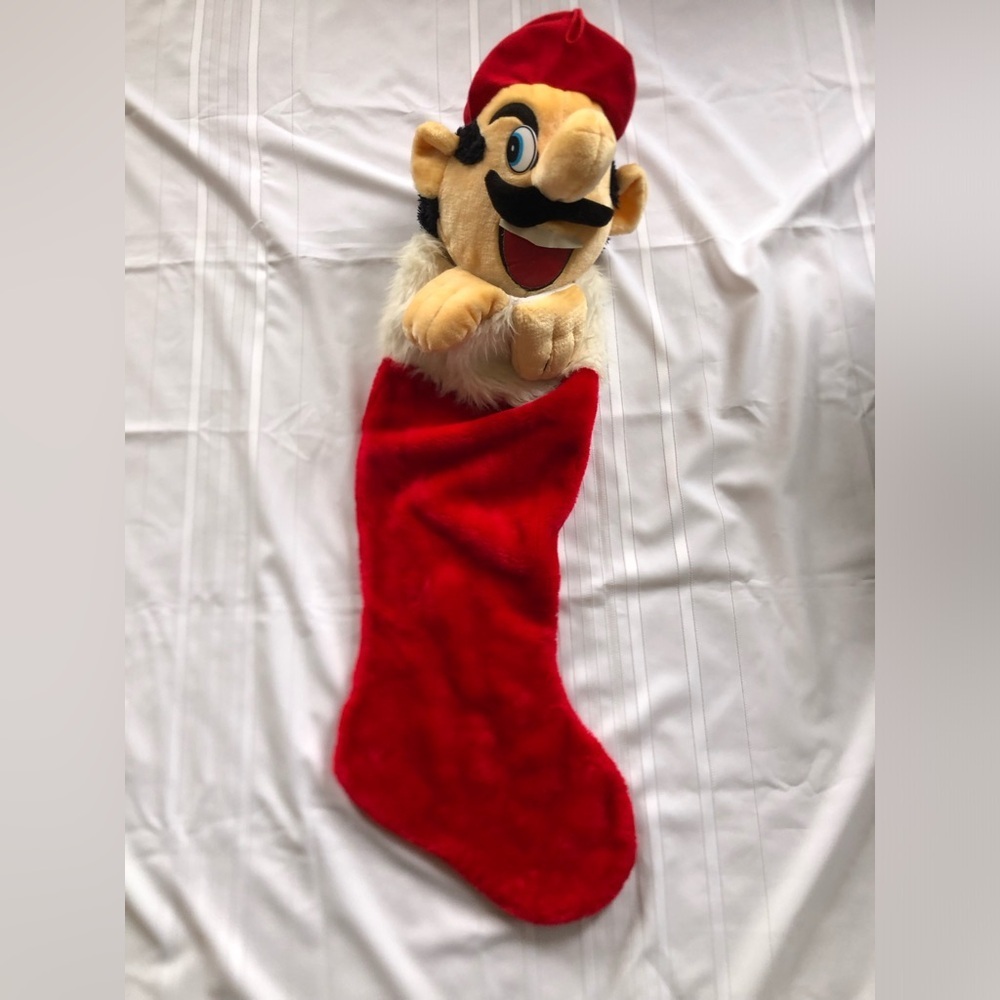 Vtg Super Mario Bros Oversized Stocking